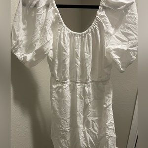 Crepe tie-back mini dress